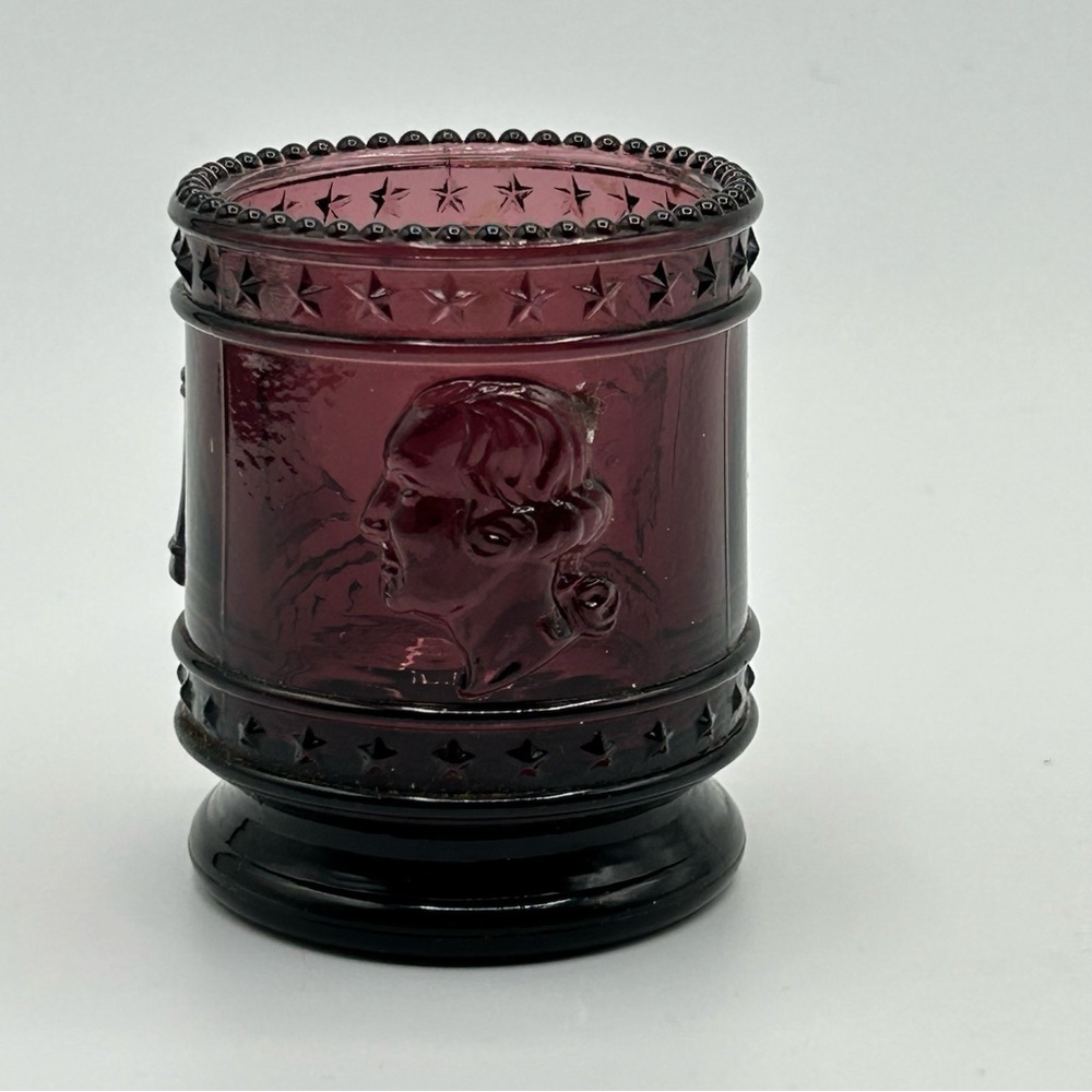 Maude St Clair Plum Carnival 1776 1976 Bicentennial Toothpick Holder - Picture 10 of 11
